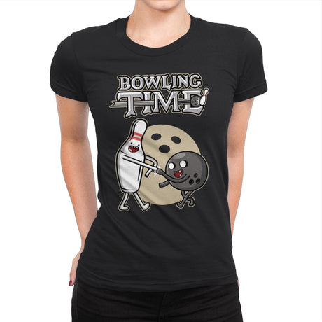 Bowling Time - Womens Premium T-Shirts RIPT Apparel Small / Black