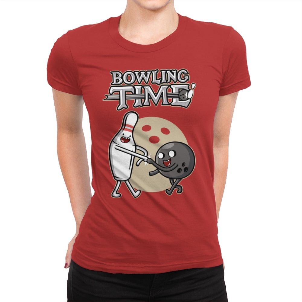 Bowling Time - Womens Premium T-Shirts RIPT Apparel Small / Red