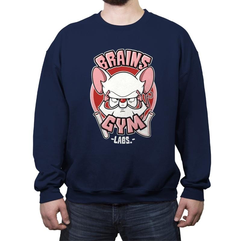 Brain's Gym - Crew Neck Sweatshirt Crew Neck Sweatshirt RIPT Apparel Small / Navy