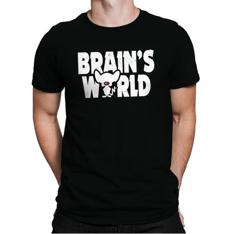 Brains World - Mens Premium T-Shirts RIPT Apparel Small / Black