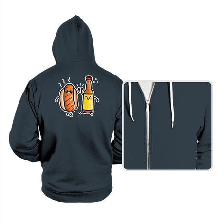 Brat and Beer - Hoodies Hoodies RIPT Apparel Small / Dark Gray