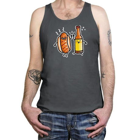 Brat and Beer - Tanktop Tanktop RIPT Apparel X-Small / Asphalt