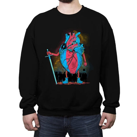 Brave Heart - Crew Neck Sweatshirt Crew Neck Sweatshirt RIPT Apparel Small / Black