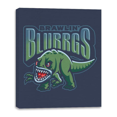 Brawlin' Blurrgs - Canvas Wraps Canvas Wraps RIPT Apparel 16x20 / Navy