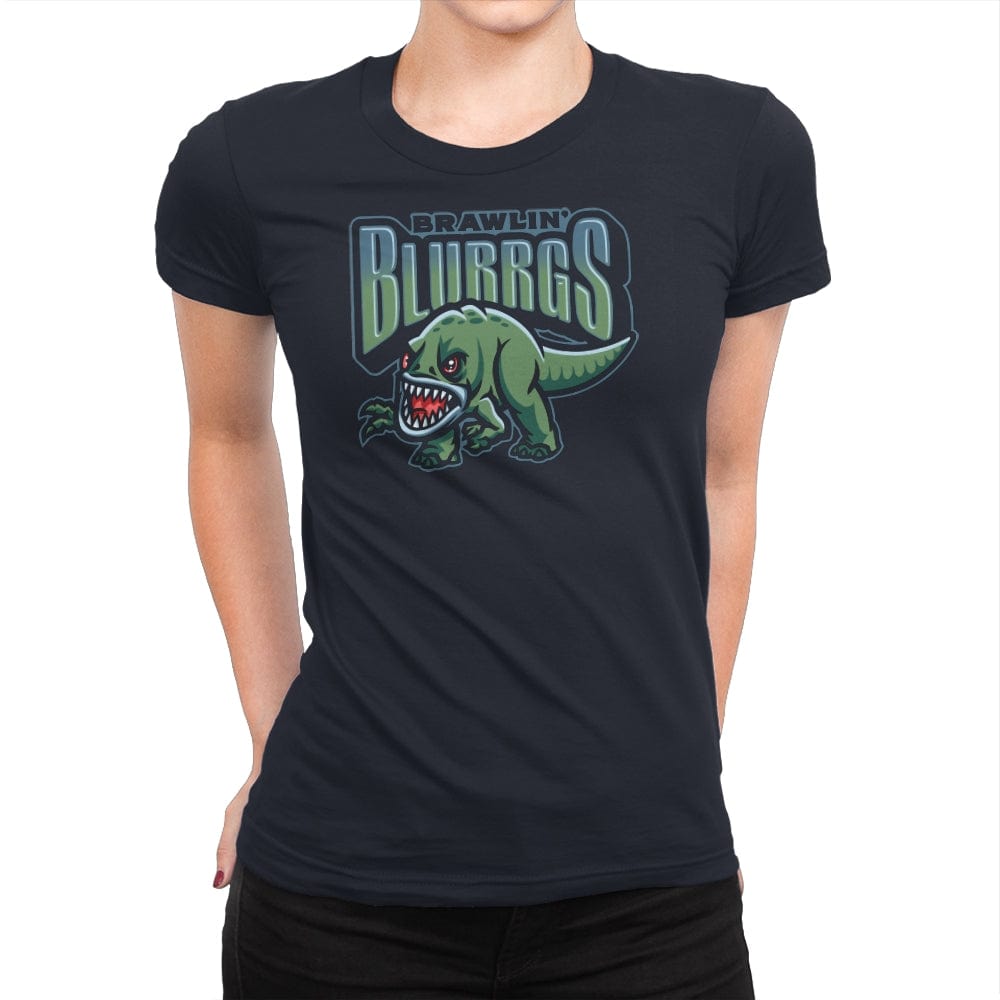 Brawlin' Blurrgs - Womens Premium T-Shirts RIPT Apparel Small / Midnight Navy