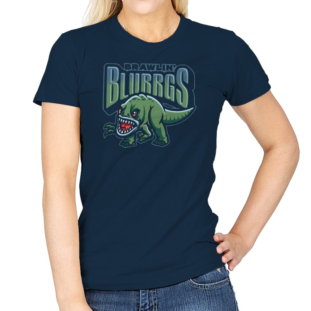 Brawlin' Blurrgs - Womens T-Shirts RIPT Apparel Small / Navy