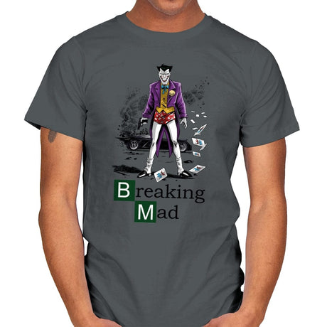 Breaking Mad - Mens T-Shirts RIPT Apparel Small / Charcoal