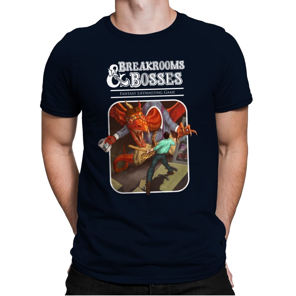 Breakrooms & Bosses - Mens Premium T-Shirts RIPT Apparel Small / Midnight Navy