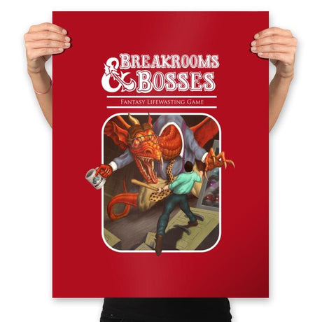 Breakrooms & Bosses - Prints Posters RIPT Apparel 18x24 / Red