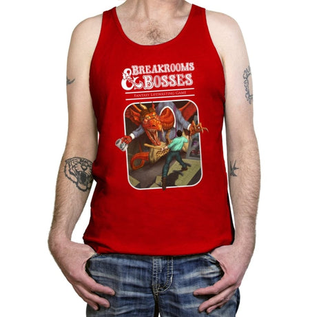 Breakrooms & Bosses - Tanktop Tanktop RIPT Apparel X-Small / Red