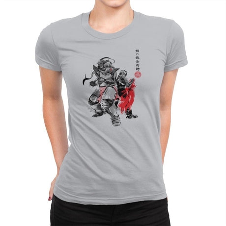 Brotherhood Sumi-E - Sumi Ink Wars - Womens Premium T-Shirts RIPT Apparel Small / Heather Grey