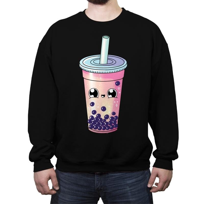 Bubble Tea - Crew Neck Sweatshirt Crew Neck Sweatshirt RIPT Apparel Small / Black