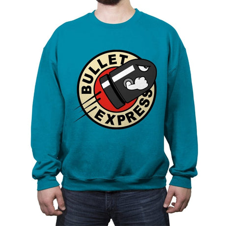 Bullet Express - Crew Neck Sweatshirt Crew Neck Sweatshirt RIPT Apparel Small / Antique Sapphire