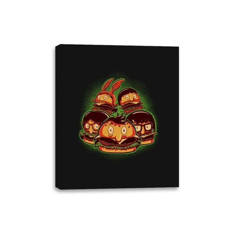 Burger Family - Canvas Wraps Canvas Wraps RIPT Apparel 8x10 / Black