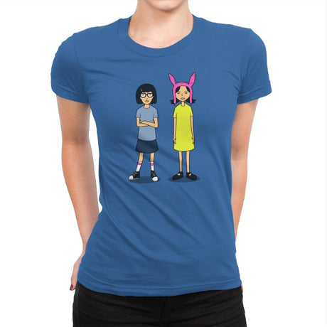 Burger Sisters Exclusive - Womens Premium T-Shirts RIPT Apparel Small / Royal