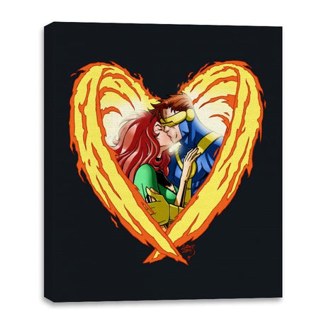 Burnin Love - Canvas Wraps Canvas Wraps RIPT Apparel 16x20 / Black