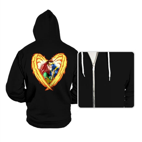 Burnin Love - Hoodies Hoodies RIPT Apparel Small / Black