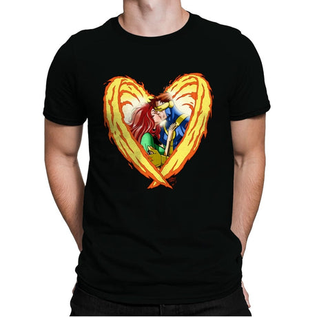 Burnin Love - Mens Premium T-Shirts RIPT Apparel Small / Black