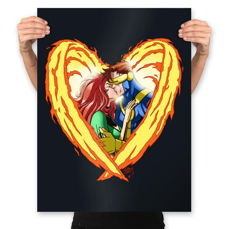 Burnin Love - Prints Posters RIPT Apparel 18x24 / Black