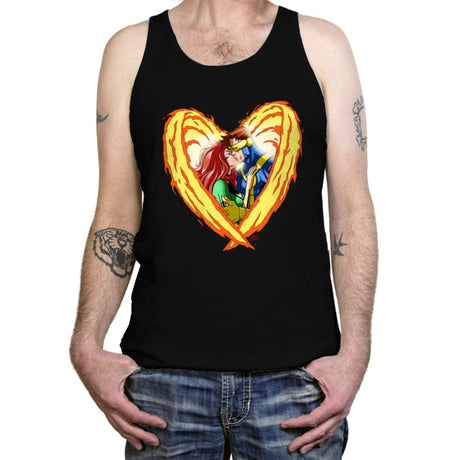 Burnin Love - Tanktop Tanktop RIPT Apparel X-Small / Black