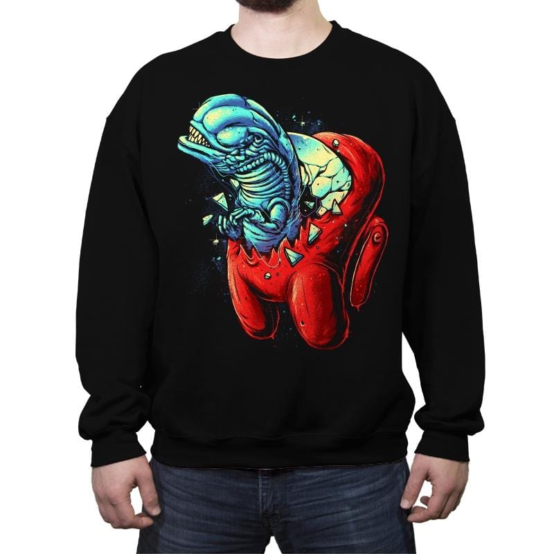 Bursting Impostor - Crew Neck Sweatshirt Crew Neck Sweatshirt RIPT Apparel Small / Black