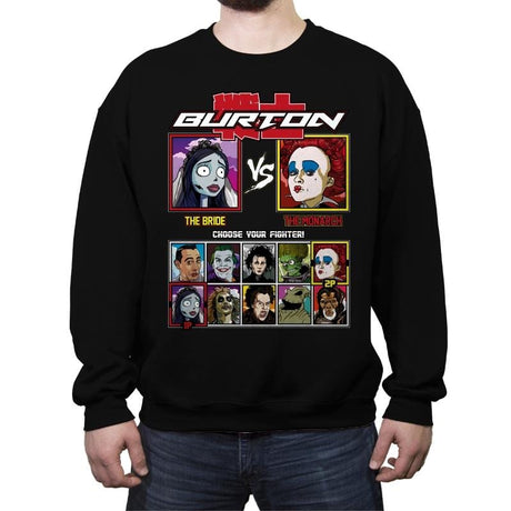 Burton Fighter - Crew Neck Sweatshirt Crew Neck Sweatshirt RIPT Apparel Small / Black