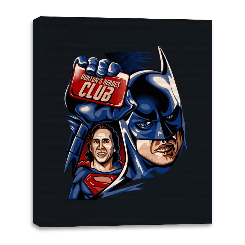 Burton's Heroes Club - Canvas Wraps Canvas Wraps RIPT Apparel 16x20 / Black