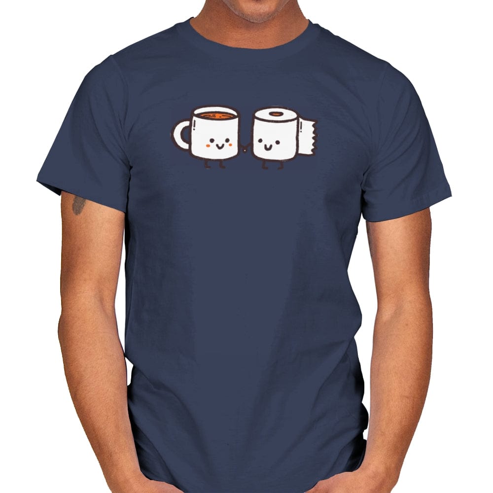 But First Coffee - Mens T-Shirts RIPT Apparel Small / Navy