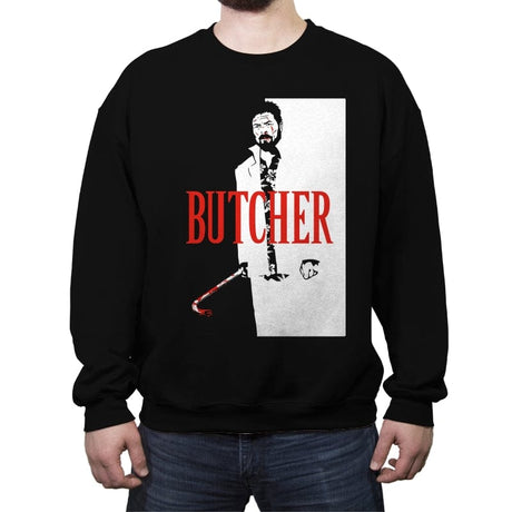 Butcherface - Crew Neck Sweatshirt Crew Neck Sweatshirt RIPT Apparel Small / Black