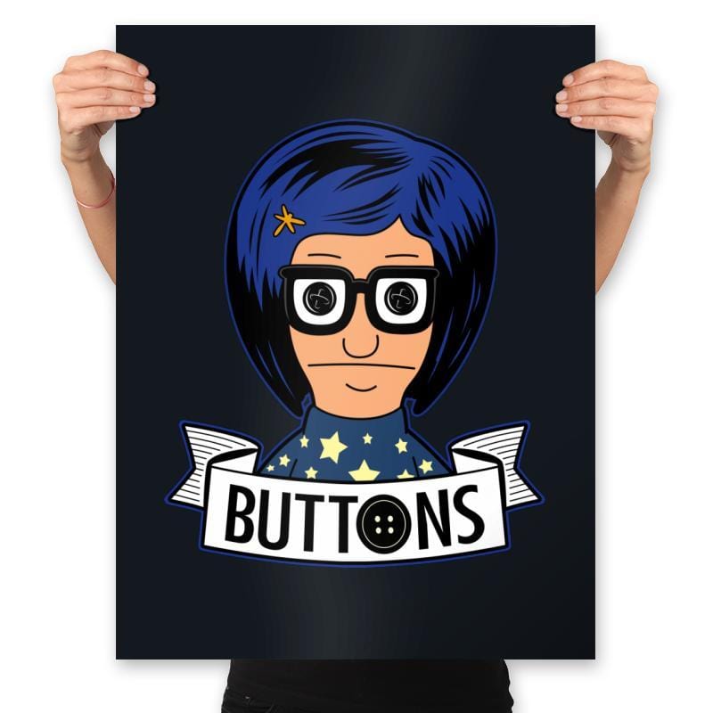 Buttons - Prints Posters RIPT Apparel 18x24 / Black