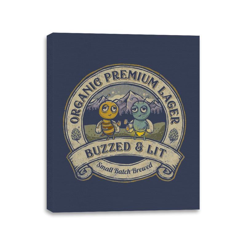 Buzzed and Lit Lager - Canvas Wraps Canvas Wraps RIPT Apparel 11x14 / Navy