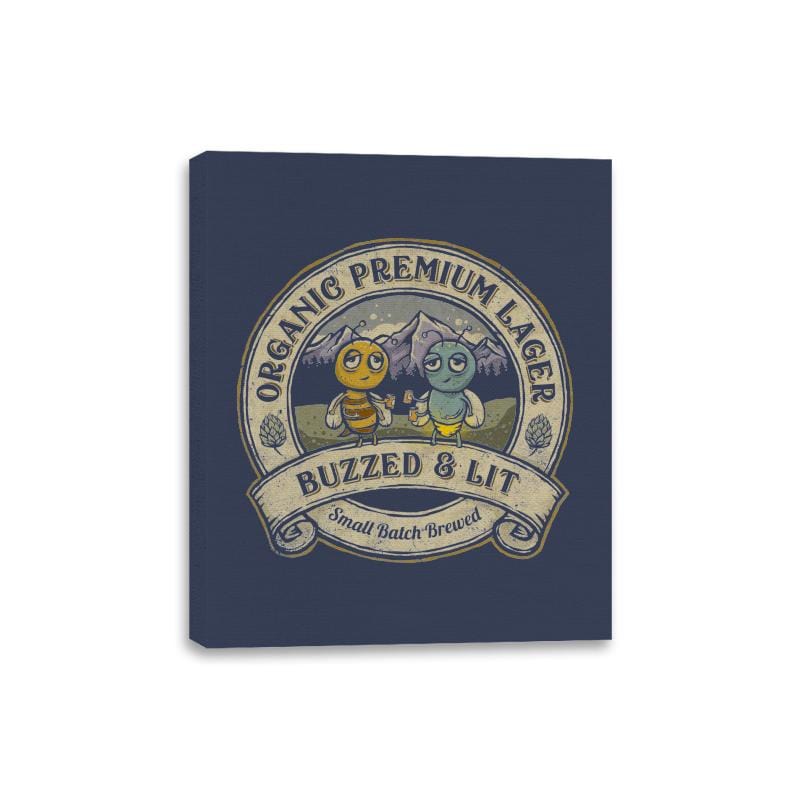 Buzzed and Lit Lager - Canvas Wraps Canvas Wraps RIPT Apparel 8x10 / Navy