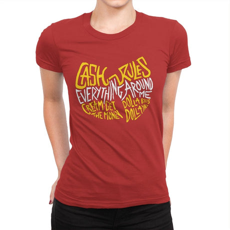 C.R.E.A.M. - Best Seller - Womens Premium T-Shirts RIPT Apparel Small / Red