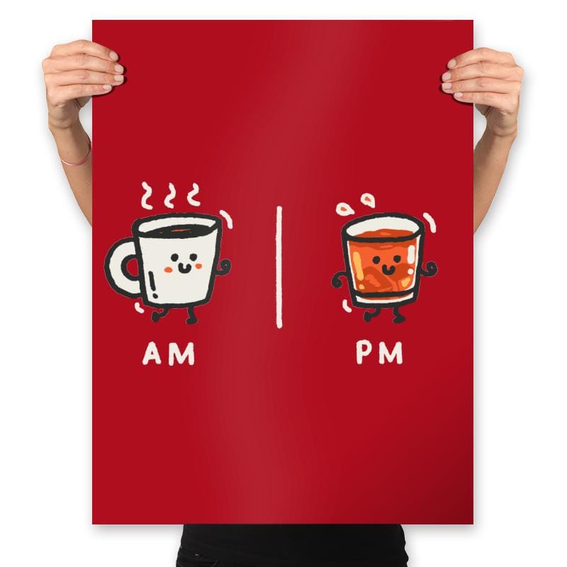 Cafe Con Ron - Prints Posters RIPT Apparel 18x24 / Red