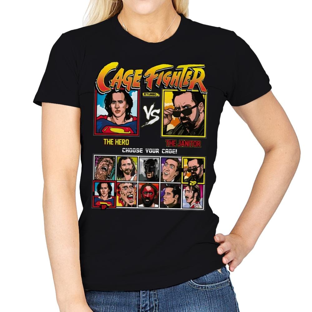 Cage Fighter 2 Turbo - Womens T-Shirts RIPT Apparel Small / Black