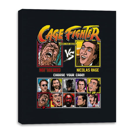 Cage Fighter - Retro Fighter Series - Canvas Wraps Canvas Wraps RIPT Apparel 16x20 / Black