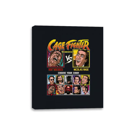 Cage Fighter - Retro Fighter Series - Canvas Wraps Canvas Wraps RIPT Apparel 8x10 / Black