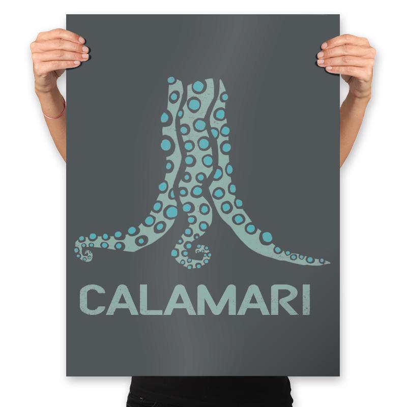 Calamari - Prints Posters RIPT Apparel 18x24 / Charcoal