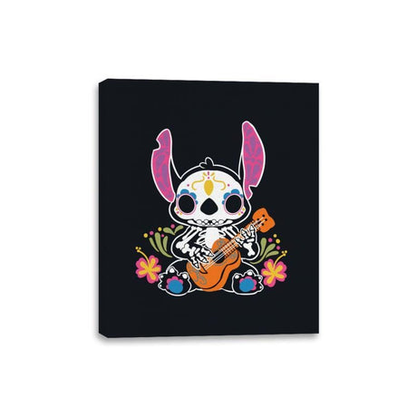 Calavera Alien - Canvas Wraps Canvas Wraps RIPT Apparel 8x10 / Black