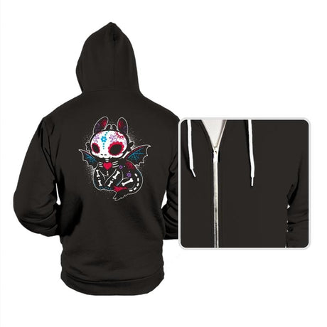 Calavera Fury - Hoodies Hoodies RIPT Apparel Small / Black