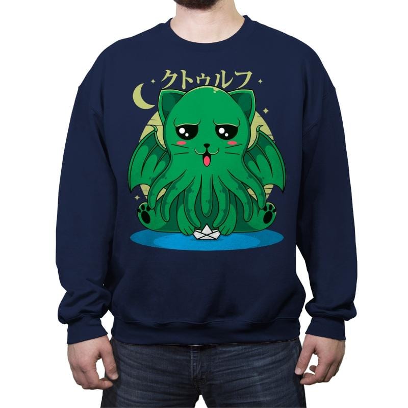 Call of Cathulhu - Crew Neck Sweatshirt Crew Neck Sweatshirt RIPT Apparel Small / Navy