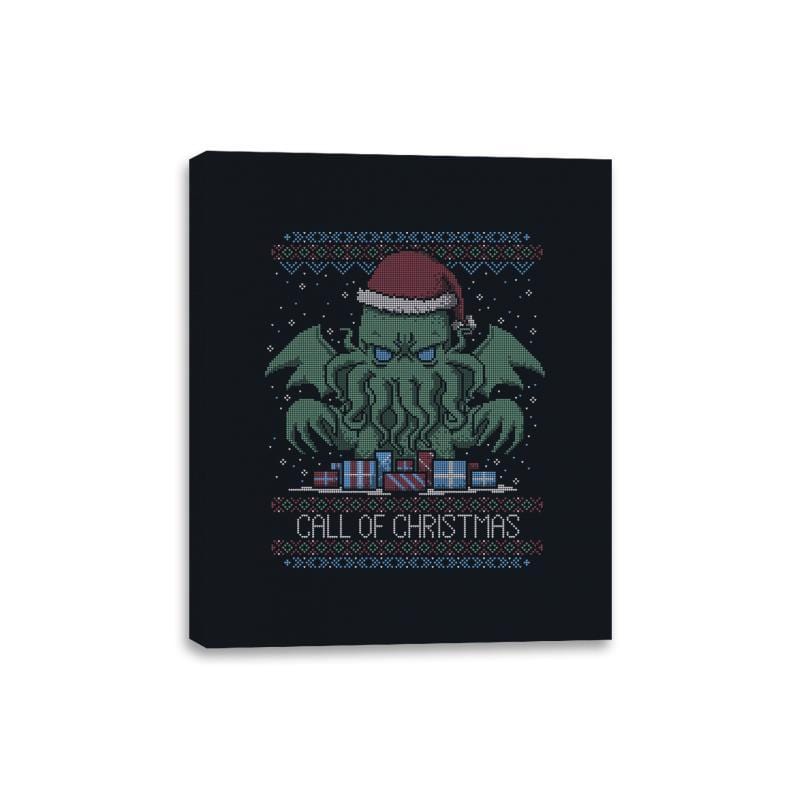 Call Of Christmas - Ugly Holiday - Canvas Wraps Canvas Wraps RIPT Apparel 8x10 / Black