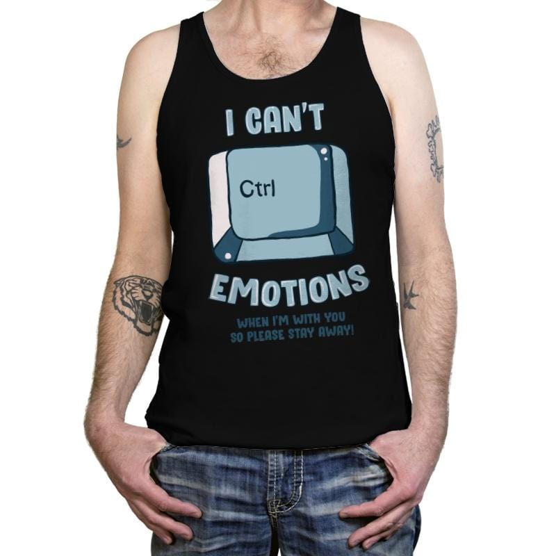 Can't Control Emotions - Tanktop Tanktop RIPT Apparel X-Small / Black