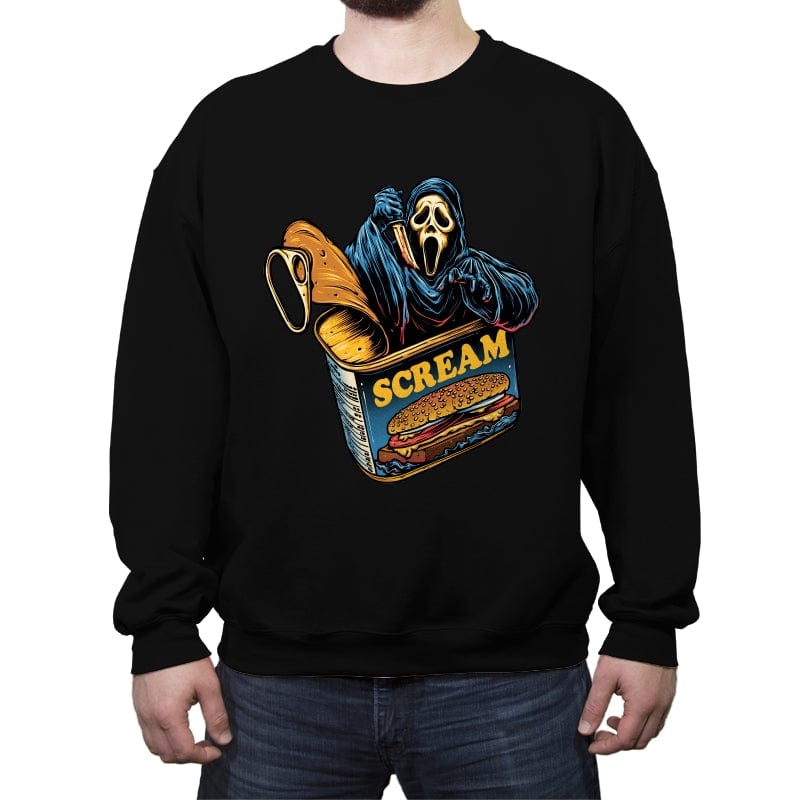 Canned Ghost - Crew Neck Sweatshirt Crew Neck Sweatshirt RIPT Apparel Small / Black