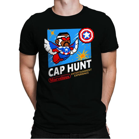 CAP HUNT - Mens Premium T-Shirts RIPT Apparel Small / Black