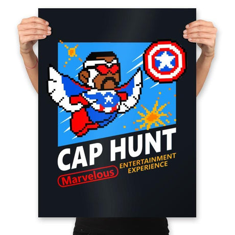 CAP HUNT - Prints Posters RIPT Apparel 18x24 / Black