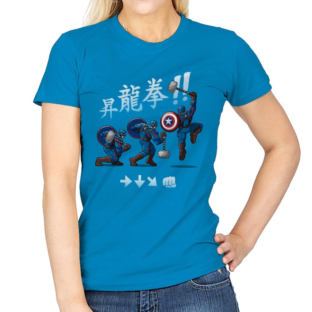 Cap Shoryuken - Anytime - Womens T-Shirts RIPT Apparel Small / Sapphire