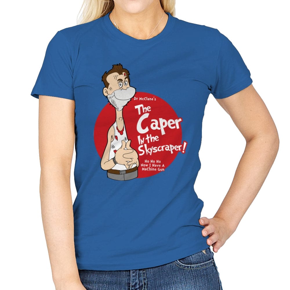 Caper in the Skyscraper - Womens T-Shirts RIPT Apparel Small / Royal