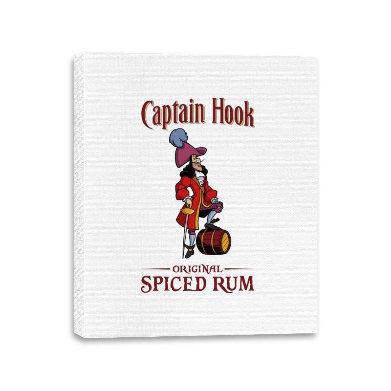 Captain Hook Spiced Rum - Canvas Wraps Canvas Wraps RIPT Apparel 11x14 / White