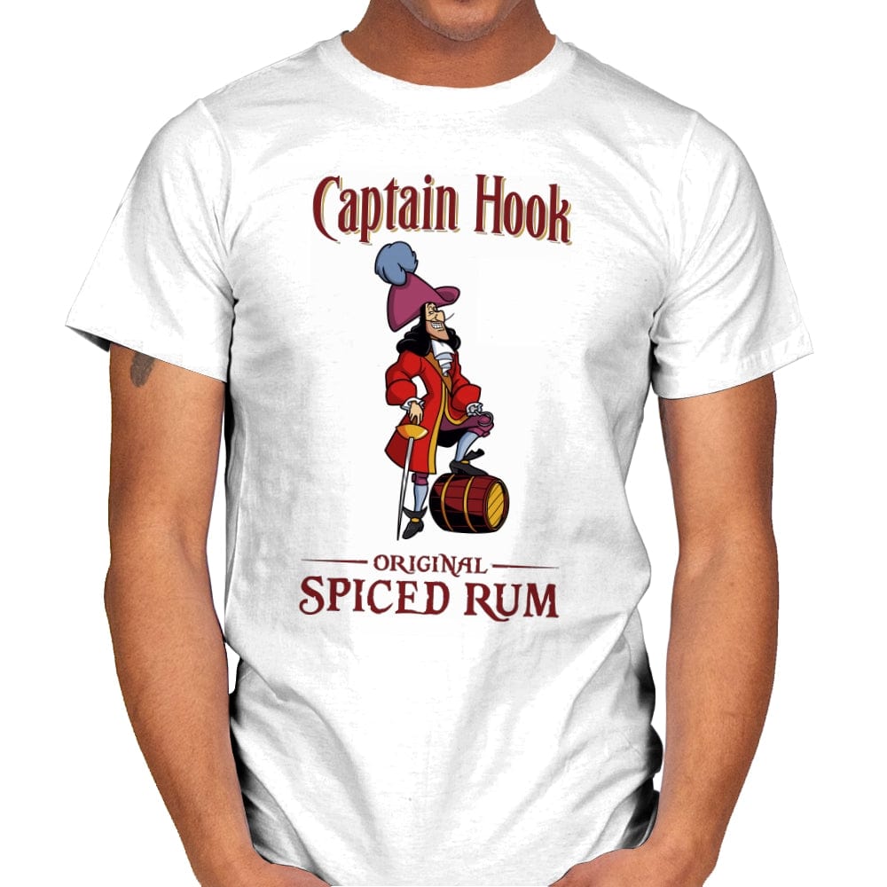 Captain Hook Spiced Rum - Mens T-Shirts RIPT Apparel Small / White